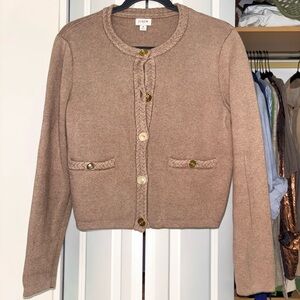 J.Crew Brown Button-Up Cardigan